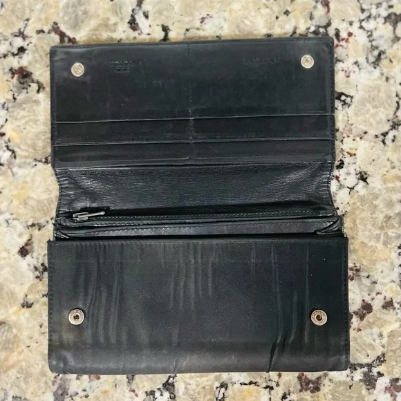 PRADA Black Large Classic Wallet 💯 AUTHENTIC - Picture 6 of 15